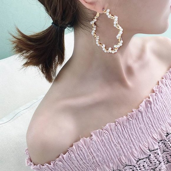 Big Circle Earrings For Women ZBGJZB00157 - Picture 3 of 6